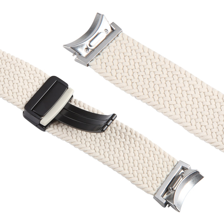 For Samsung Galaxy Watch 6 / 5 / 4 Magnetic Fold Buckle Nylon Woven Watch Band(Starlight Color) by bashfashion