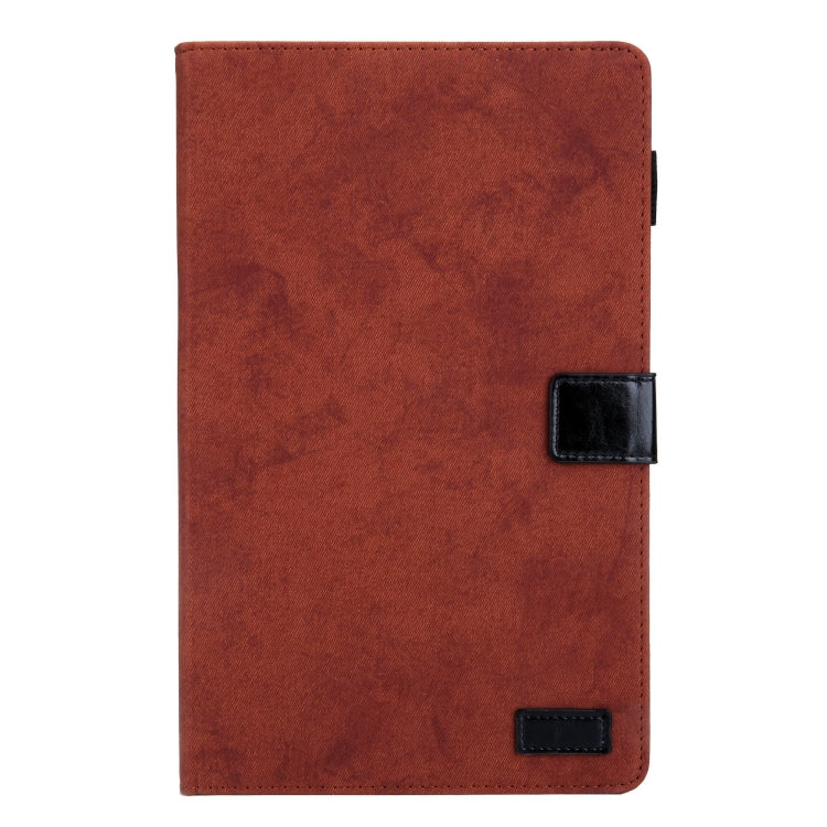 For Samsung Galaxy Tab A11 / A9 Cloth Texture Leather Tablet Case(Brown) by bashfashion
