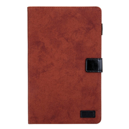 For Samsung Galaxy Tab A11 / A9 Cloth Texture Leather Tablet Case(Brown) by bashfashion