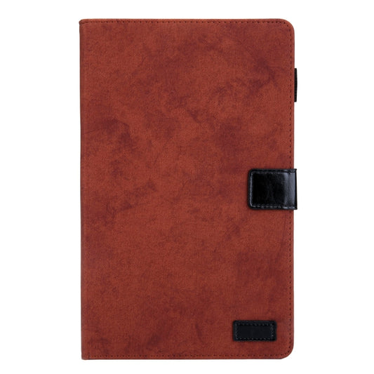For Samsung Galaxy Tab A11 / A9 Cloth Texture Leather Tablet Case(Brown) by bashfashion