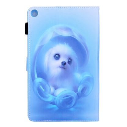 For Samsung Galaxy Tab A11+ / A9+ Colored Drawing Leather Tablet Case(Blue Dog) by bashfashion