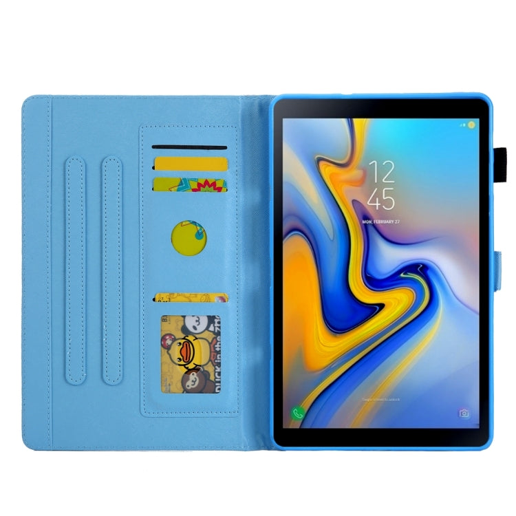 For Samsung Galaxy Tab A11+ / A9+ Colored Drawing Leather Tablet Case(Blue Dog) by bashfashion