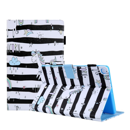 For Samsung Galaxy Tab A11+ / A9+ Colored Drawing Leather Tablet Case(Horse) by bashfashion