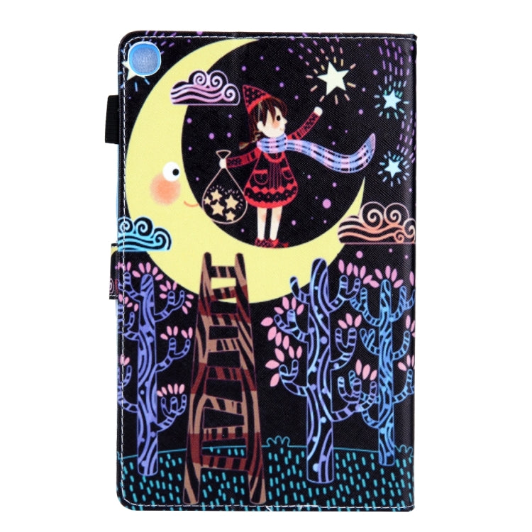 For Samsung Galaxy Tab A11+ / A9+ Colored Drawing Leather Tablet Case(Star-picking Girl) by bashfashion