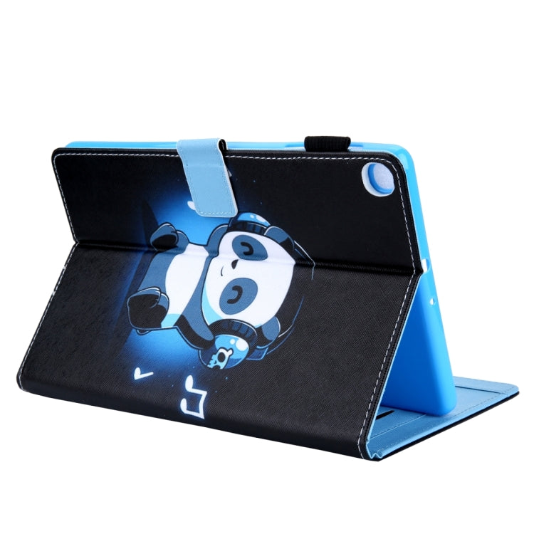 For Samsung Galaxy Tab A11+ / A9+ Colored Drawing Leather Tablet Case(Panda) by bashfashion