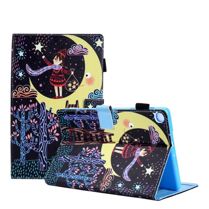 For Samsung Galaxy Tab A11 / A9 Colored Drawing Leather Tablet Case(Star-picking Girl) by bashfashion