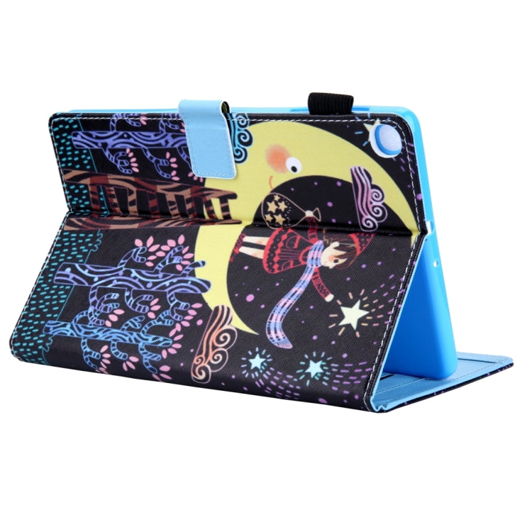 For Samsung Galaxy Tab A11 / A9 Colored Drawing Leather Tablet Case(Star-picking Girl) by bashfashion