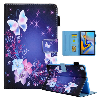 For Samsung Galaxy Tab A11+ / A9+ Colored Drawing Leather Tablet Case(Dual Colorful Butterflies) by bashfashion