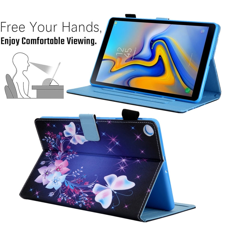 For Samsung Galaxy Tab A11+ / A9+ Colored Drawing Leather Tablet Case(Dual Colorful Butterflies) by bashfashion