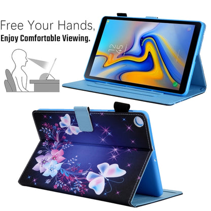 For Samsung Galaxy Tab A11+ / A9+ Colored Drawing Leather Tablet Case(Dual Colorful Butterflies) by bashfashion