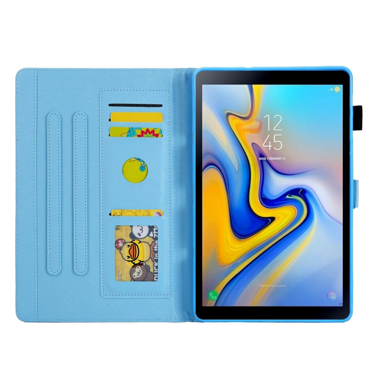 For Samsung Galaxy Tab A11 / A9 Colored Drawing Leather Tablet Case(Golden Butterfly) by bashfashion