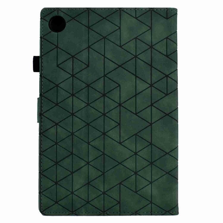 For Samsung Galaxy Tab A11 / A9 Rhombus TPU Smart Leather Tablet Case(Green) by bashfashion