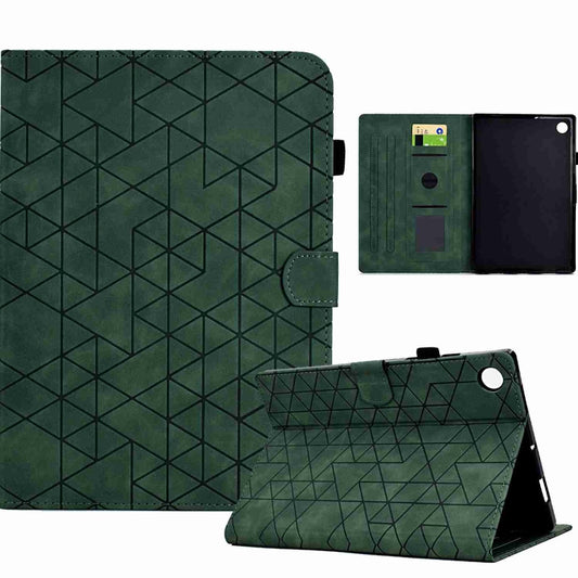 For Samsung Galaxy Tab A11+ / A9+ Rhombus TPU Smart Leather Tablet Case(Green) by bashfashion
