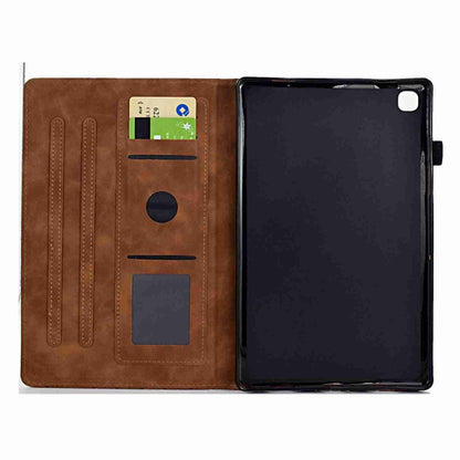 For Samsung Galaxy Tab S6 Lite P610 Rhombus TPU Smart Leather Tablet Case(Brown) by bashfashion