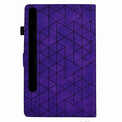 For Samsung Galaxy Tab S7 / S8 Rhombus TPU Smart Leather Tablet Case(Purple) by bashfashion