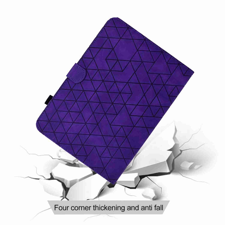 For Samsung Galaxy Tab S7 / S8 Rhombus TPU Smart Leather Tablet Case(Purple) by bashfashion