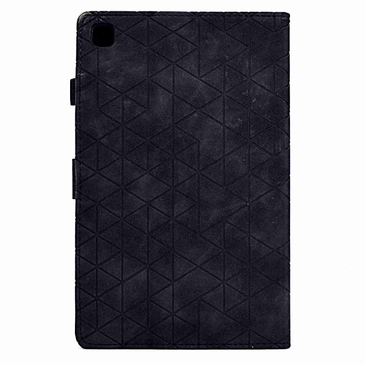 For Samsung Galaxy Tab A7 10.4 2020 T500 Rhombus TPU Smart Leather Tablet Case(Black) by bashfashion