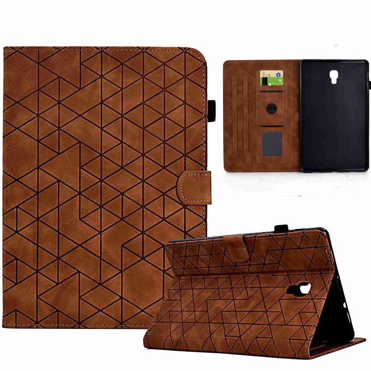 For Samsung Galaxy Tab A 10.5 T590 Rhombus TPU Smart Leather Tablet Case(Brown) by bashfashion