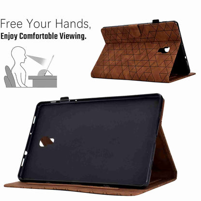 For Samsung Galaxy Tab A 10.5 T590 Rhombus TPU Smart Leather Tablet Case(Brown) by bashfashion