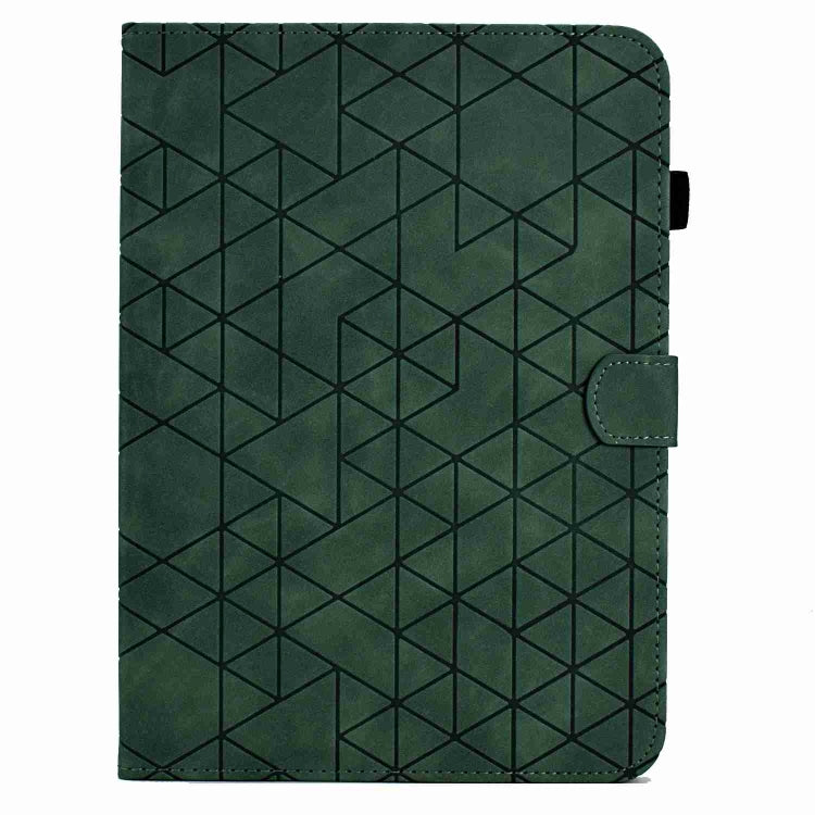 For iPad 2025 / 2022 Rhombus TPU Smart Leather Tablet Case(Green) by bashfashion