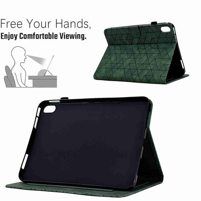 For iPad 2025 / 2022 Rhombus TPU Smart Leather Tablet Case(Green) by bashfashion