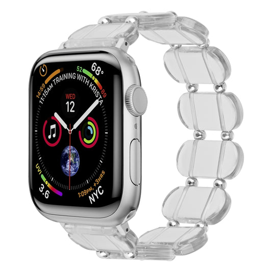 For Apple Watch SE 40mm Stretch Resin Watch Band(Transparent) by bashfashion