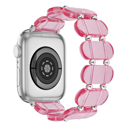 For Apple Watch Series 4 40mm Stretch Resin Watch Band(Transparent Pink) by bashfashion