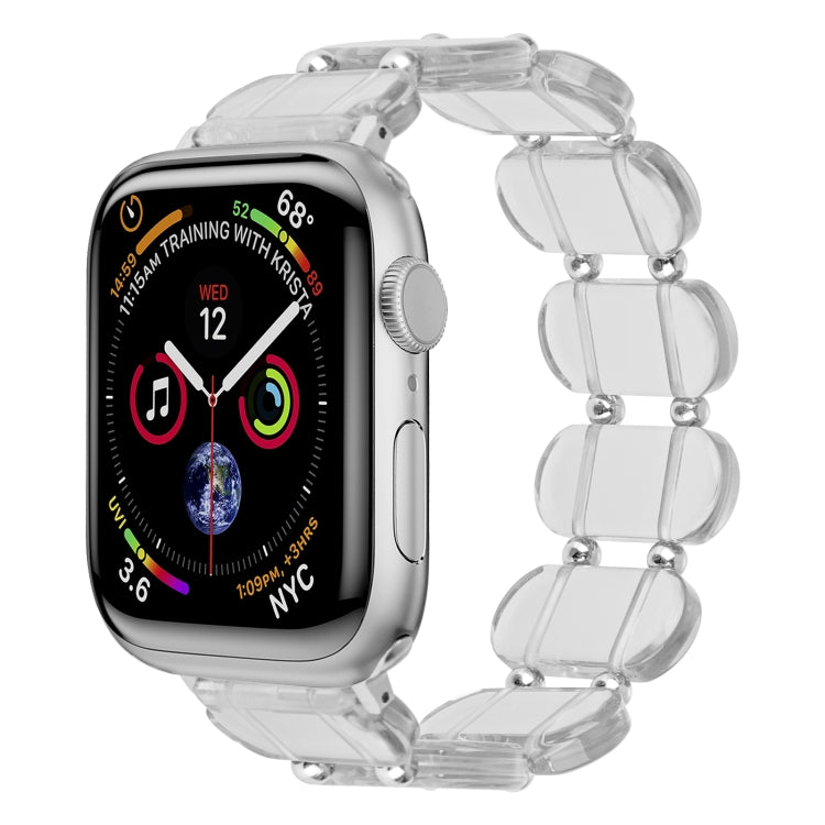 For Apple Watch Series 4 40mm Stretch Resin Watch Band(Transparent) by bashfashion