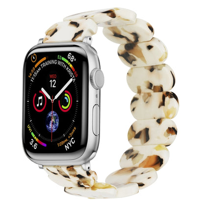 For Apple Watch SE 40mm Stretch Rope Resin Watch Band(Nougat) by bashfashion