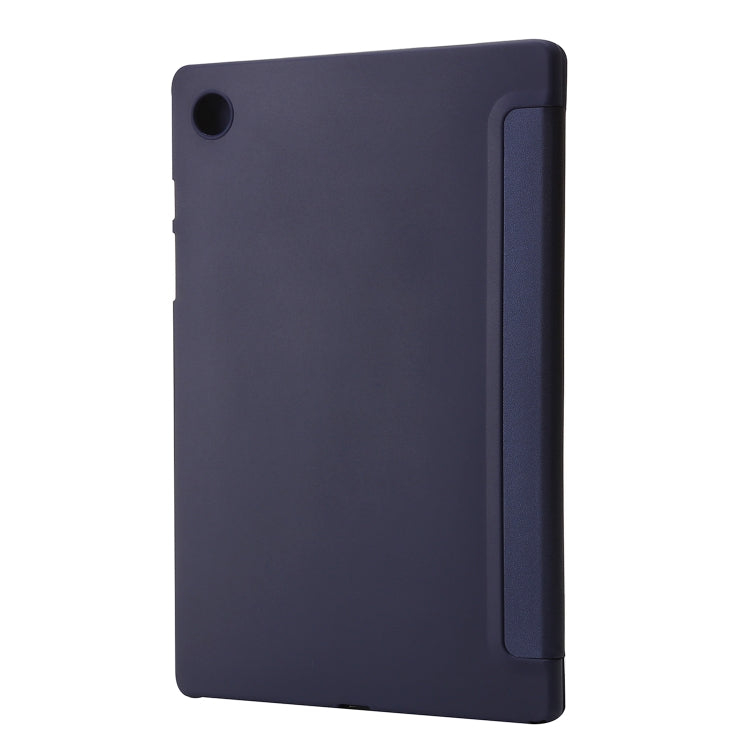 For Samsung Galaxy Tab A9+ TPU Deformation Multi-Fold Leather Tablet Case(Navy Blue) by bashfashion