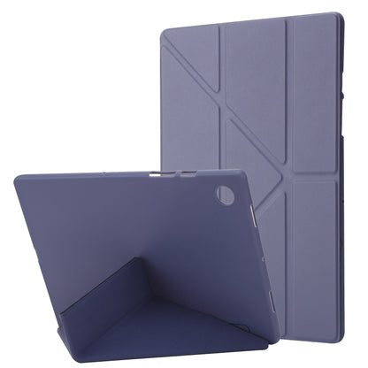 For Samsung Galaxy Tab A9+ TPU Deformation Multi-Fold Leather Tablet Case(Lavender Grey) by bashfashion