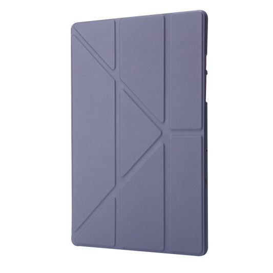 For Samsung Galaxy Tab A9+ TPU Deformation Multi-Fold Leather Tablet Case(Lavender Grey) by bashfashion