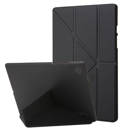 For Samsung Galaxy Tab A9+ TPU Deformation Multi-Fold Leather Tablet Case(Black) by bashfashion