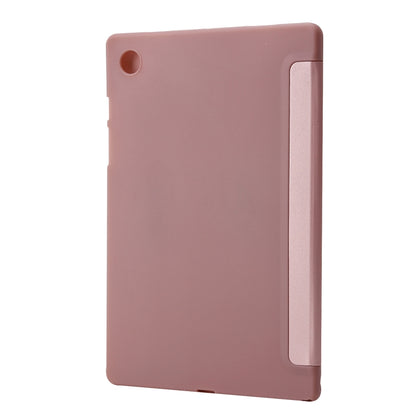 For Samsung Galaxy Tab A11 / A9 TPU Deformation Multi-Fold Leather Tablet Case(Rose Gold) by bashfashion