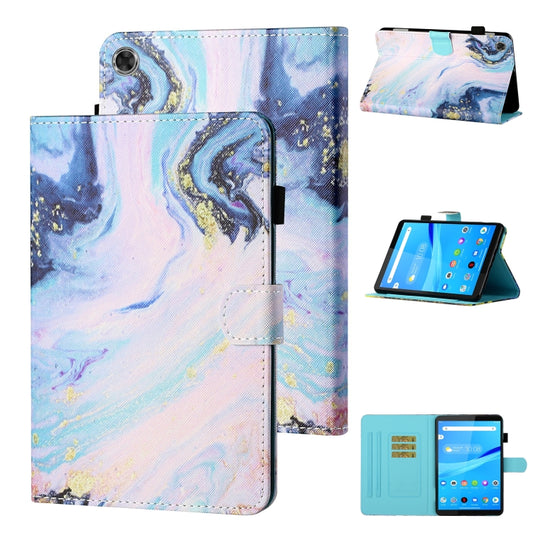 For Samsung Galaxy Tab A11 / A9 Coloured Drawing Stitching Smart Leather Tablet Case(Quicksand) by bashfashion