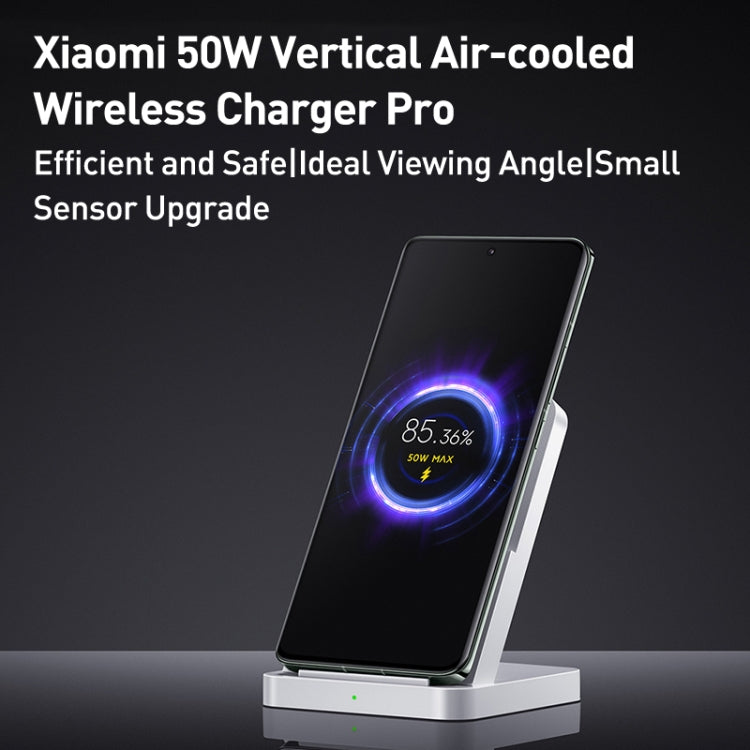Original Xiaomi 50W Vertical Air-cooled Wireless Charger Pro(White) by Xiaomi