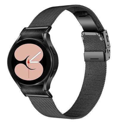 For Samsung Galaxy Watch 6 Quick Release Button Turtle Buckle Milan Watch Band(Black) by bashfashion