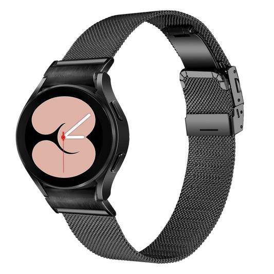 For Samsung Galaxy Watch 6 Quick Release Button Turtle Buckle Milan Watch Band(Black) by bashfashion