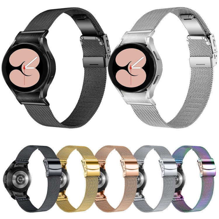 For Samsung Galaxy Watch 6 Quick Release Button Turtle Buckle Milan Watch Band(Black) by bashfashion