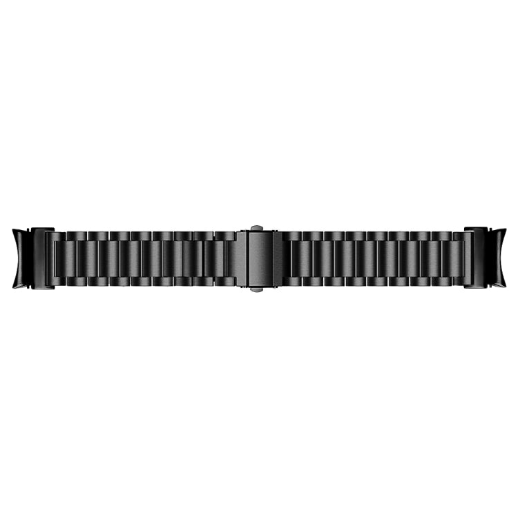 For Samsung Galaxy Watch 6 Quick Release Button Three-bead Stainless Steel Watch Band(Black) by bashfashion
