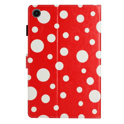 For Samsung Galaxy Tab A8 10.5 2021 X200 Dot Pattern Leather Smart Tablet Case(Red White) by bashfashion