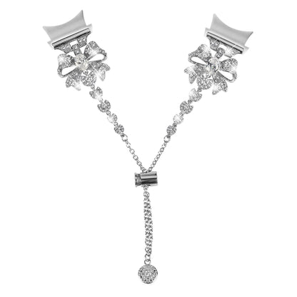 For Samsung Galaxy Watch6 / 6 Classic Bowknot Glitter Diamond Bracelet Watch Band(Silver) by bashfashion