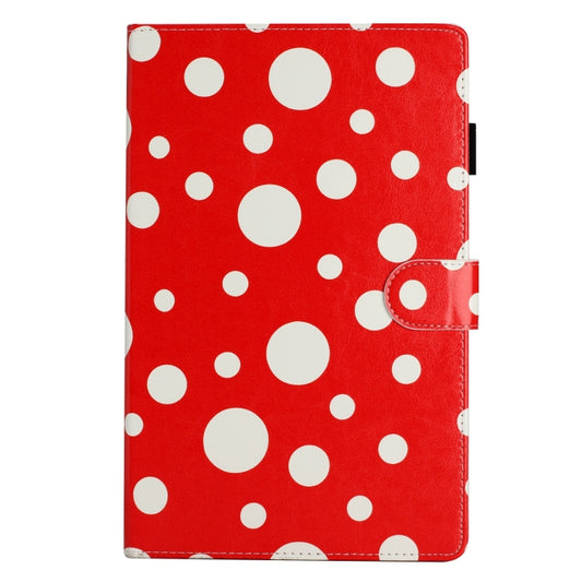 For Samsung Galaxy Tab A7 Lite T220 Dot Pattern Leather Tablet Case(Red White) by bashfashion