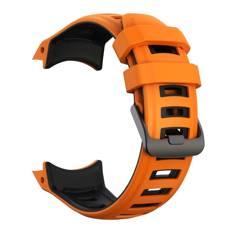 For Garmin Instinct 2X Two Color Silicone Watch Band(Orange Black) by bashfashion