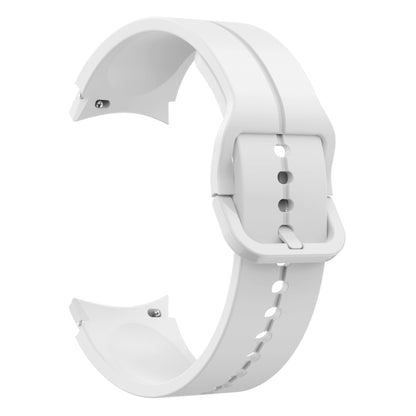 For Samsung Galaxy Watch 6 / 6 Classic Colorful Buckle Silicone Watch Band(White) by bashfashion