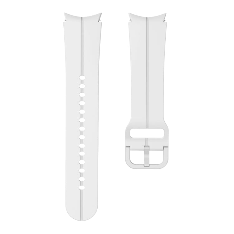 For Samsung Galaxy Watch 6 / 6 Classic Colorful Buckle Silicone Watch Band(White) by bashfashion