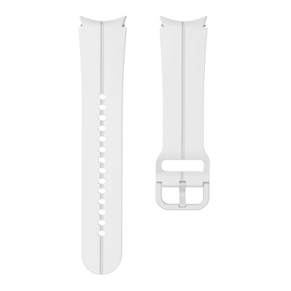 For Samsung Galaxy Watch 6 / 6 Classic Colorful Buckle Silicone Watch Band(White) by bashfashion