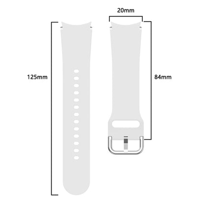 For Samsung Galaxy Watch 6 / 6 Classic Colorful Buckle Silicone Sport Watch Band(White) by bashfashion