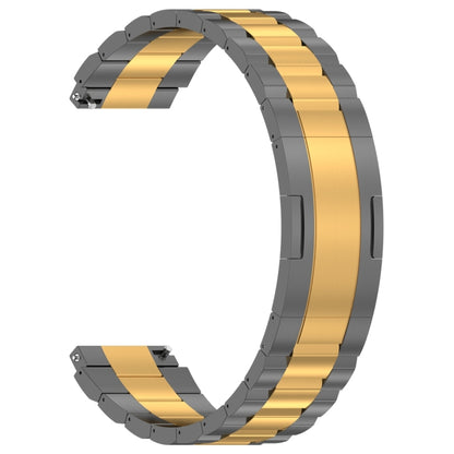 For Huawei Watch GT4 / GT3 / GT2 / GT 46mm Three Strains HW Buckle Metal Watch Band(Grey Gold) by bashfashion
