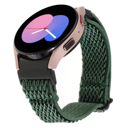 For Samsung Galaxy Watch6/6 Classic/5/5 Pro Wave Braided Nylon Watch Band(Army Green) by bashfashion
